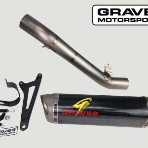 Graves Motorsports Works2 Cat Back Exhaust Zzx6r 2019- 2025 Exk-19zx6-Cbtcw