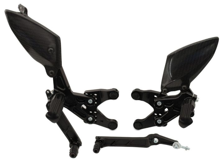 Graves motorsports yamaha r1 adjustable rearsets 2009-2014 RSY-09R1-KAF