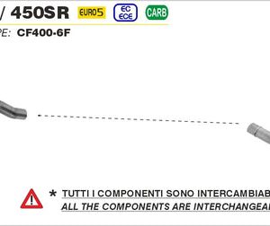 ARROW CF-Moto 450NK / CF-Moto 450SR 2023-2024 Racing Headers Interchangeable With Original Ones 71781MI