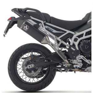 72006VAN Arrow Veloce RACING Slip-on Exhaust, Aluminum Dark for Triumph Tiger 900 24-25