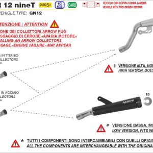 Arrow BMW R12 NINE-T E5+ '24/26 PRO-RACE TITANIUM SILENCER 72682PR