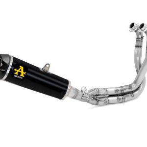 Arrow Indy-Race Full Exhaust, Aluminum Dark for Kawasaki Z650 2021-2024 71937AKNW