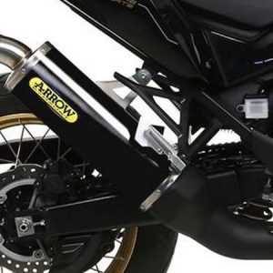 72625AON Arrow Maxi Race-Tech Dark Aluminum Exhaust Steel Cap Honda CRF1100L Africa Twin 2020-2024 2025