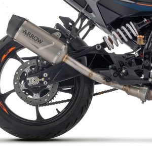 71972PK Arrow Exhaust slip on INDY EVO TITANIUM-CARBON END CAP for KTM DUKE 390 2024 - 2025