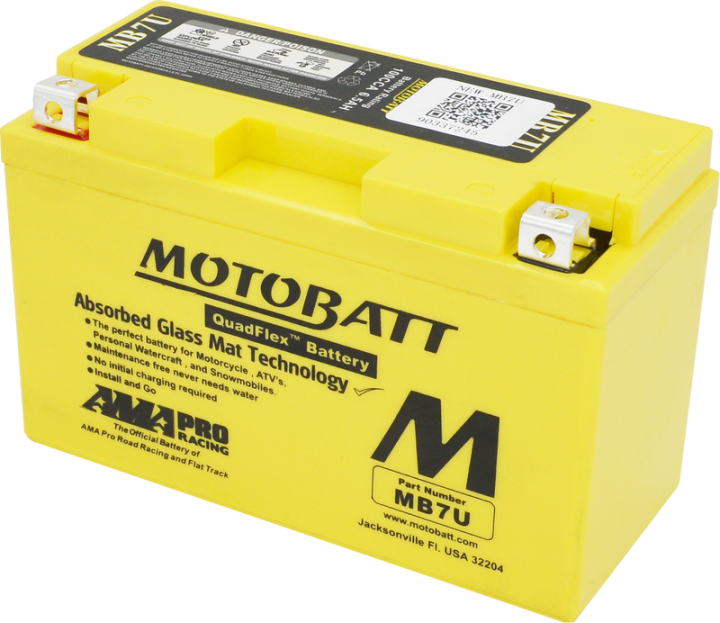 Motobatt Battery Mb7u Sealed Factory Activated 491-1011