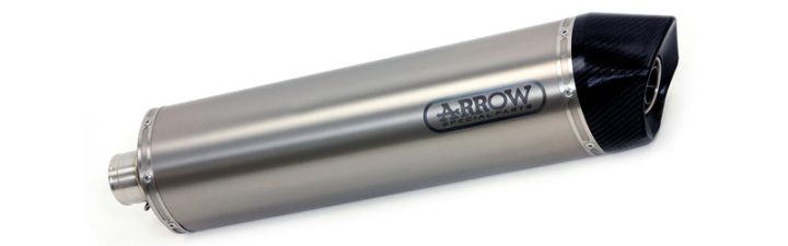 Arrow Yamaha Fz1 '06 / Fazer '09 Homologated Aluminium Dark Race-Tech Silencer With Carbion End Cap 71708akn