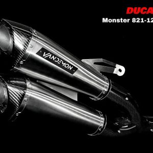 Vandemon Ducati Monster 821 & 1200-1200S Full Titanium Exhaust System 2014-20 DUC12MNSTRTIEXA VA-111
