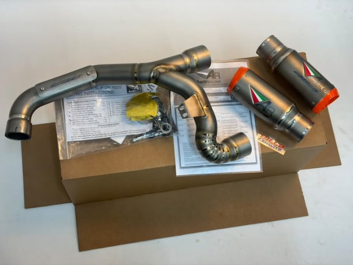 IN STOCK Austin Racing 2026 KTM 990 RCR RS22 DUAL UNDERSEAT SLIP-ON TITANIUM EXHAUST SYSTEM AR100-STOCK