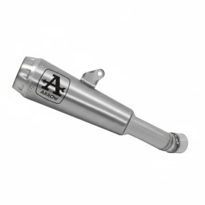 71874PRI Arrow Pro-Race Slip-on Exhaust, Nichrome for Ninja 400/Z400 500 2019- 2025