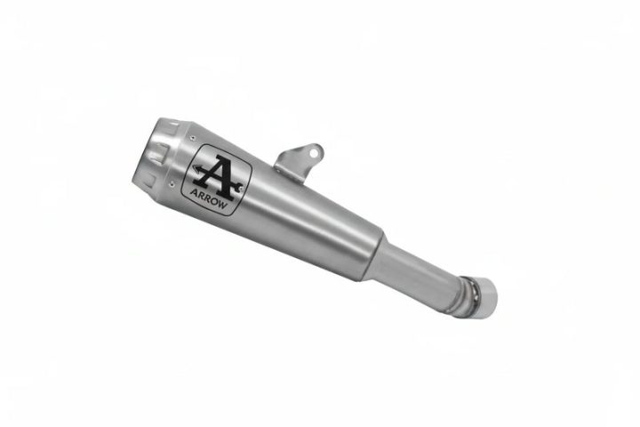 71874PRI Arrow Pro-Race Slip-on Exhaust, Nichrome for Ninja 400/Z400 500 2019- 2025