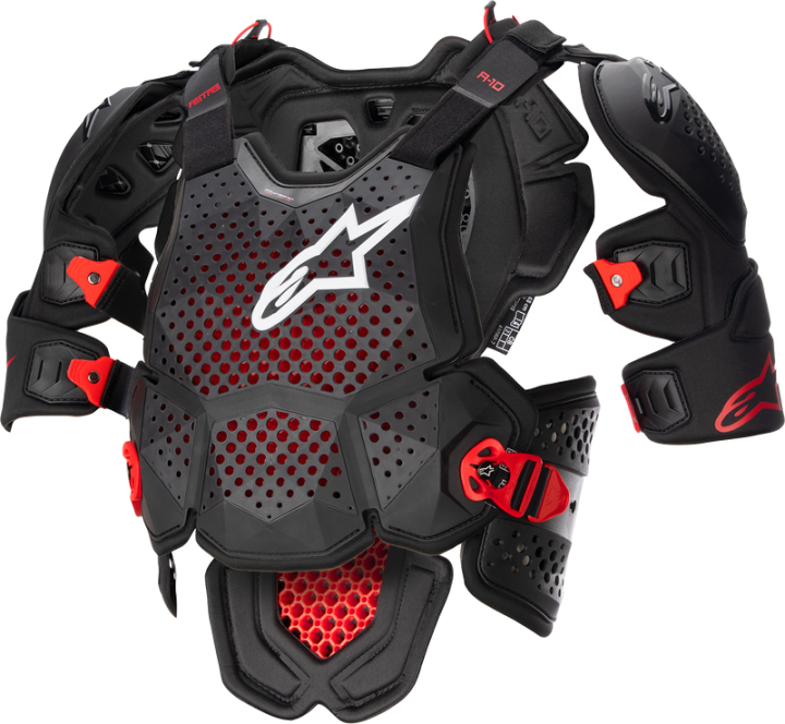 ALPINESTARS A-10 Roost Guard V2 - Black/Red - XS/S 6700523-1431-XS