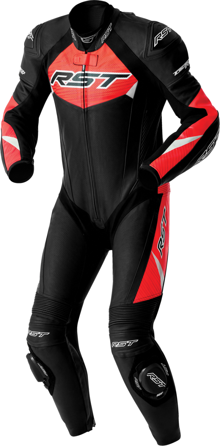 RST Tractech Evo D3o Suit Blk/Flo Red Leather Sm 556-3634240