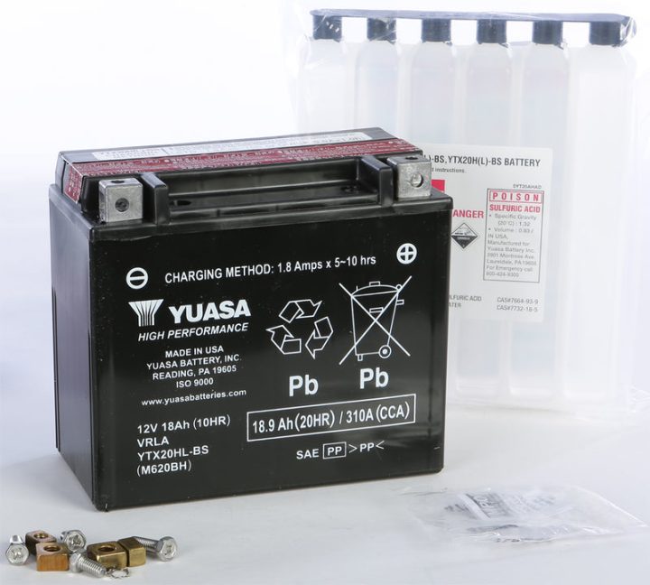 Yuasa Battery Ytx20hl-Bs Maintenance Free 49-1972