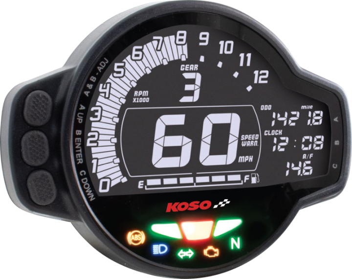 KOSO NORTH AMERICA Multi-Functional Gauge - MS-01 - Honda Grom BA078100-GR