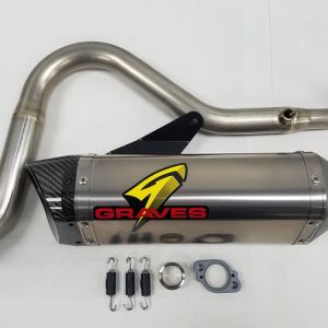 Graves motorsports full titanium exhaust system Kawasaki Z125 pro 2017-2024 EXK-18Z125-FTT