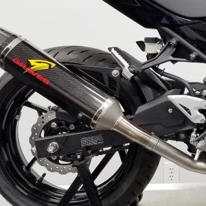 Graves Motorsports Cat Back Slip-On Exhaust Carbon Ninja Ex /Z 400 2018-2023 /Ninja 500 /Z 2024 -2025 3 Exk-18ex4-Cbsc
