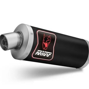 MIVV Exhaust Slip-On Dakar Aprilia Tuareg 660 2022-2024 Black A.017.LEKB