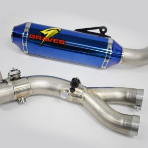 Graves Titanium Electrick Blue Exhaust Valve Type-R R1 2015-2023 Exy-17r1-Cvtb