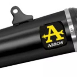Arrow Works Slip-on Exhaust, Nichrome Dark for Yamaha Tracer 9 GT 21-24 71935PKN