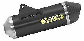 Arrow Ktm 690 Smc/Enduro19-24 Race Tech Homol. Dark Aluminium Exhaust With Carbon Endcap For Arrow Link Pipe 72624akn