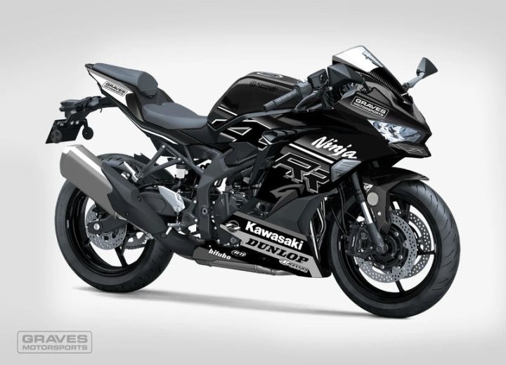 Graves Kawasaki ZX-4RR RACE Bodywork Graphics Set - GREYSCALE - STK-23ZX4-004