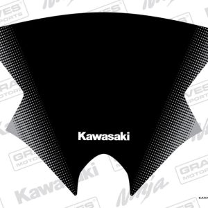 Graves Ninja 500 Zero Gravity Tall Windscreen Sticker - Black - STK-24EX5-WSK