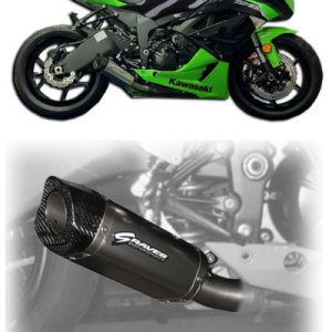 Graves motorsports slip-on exhaust ZX6R 2009-2016 and ZX636 2013-2017 EXK-13ZX6-CETT